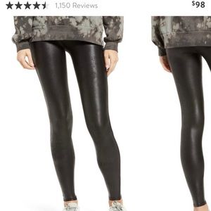 Spank faux leather leggings